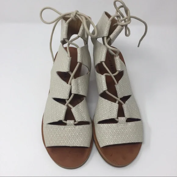Lucky Brand Ghillie Lace Up Wedge Sandals - Picture 8 of 13